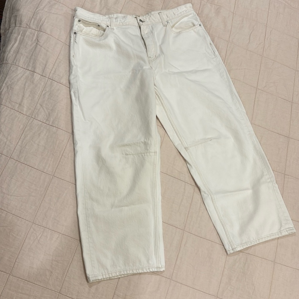 Madewell Vintage Canvas color Darted Barrel Leg Jean Sz 32